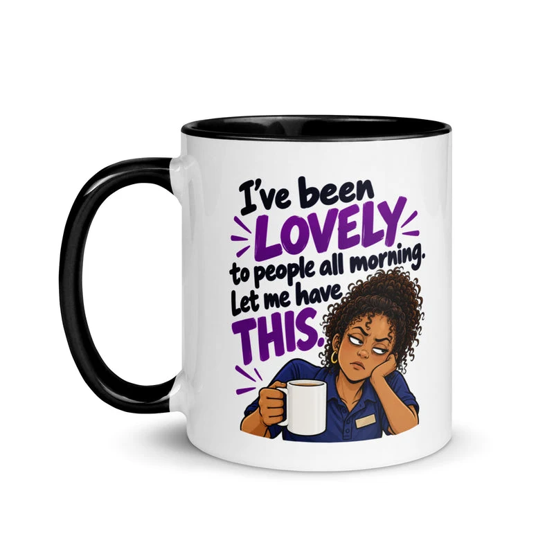 Let Me Have This Mug with female character artwork